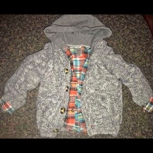 Sweater & Long Sleeve Hooded Flannel